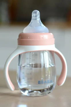Biberon D'Apprentissage 2 En 1 210 Ml Old Pink