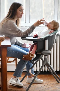 Chaise Haute Evolutive Up & Down Dark Grey