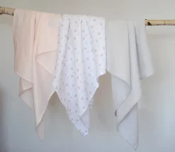 Lot De 3 Langes En Coton Swans