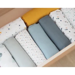 Lot De 2 Langes Xxl En Coton Honey Yellow/Starry Night