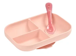 Set Repas Silicone Avec Ventouse Pink