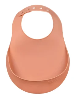 Bavoir Silicone Terracotta