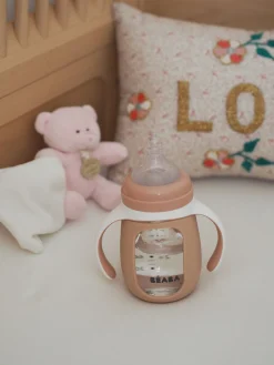 Biberon Verre D'Apprentissage 210 Ml Old Pink