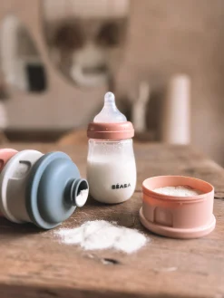 Boite Doseuse 4 Compartiments Mineral Grey /Pink