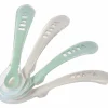 Lot 4 Cuilleres 2Eme Age Silicone Velvet Grey / Sage Green