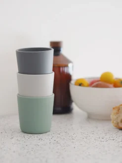 Lot De 3 Verres Silicone Velvet Grey / Sage Green