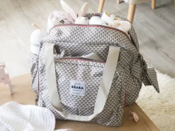 Sac A Langer Geneve Ii Play Print Grey/Coral