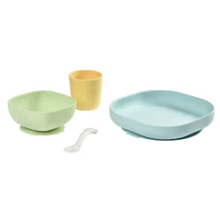 Set Vaisselle Silicone 4 Pieces Yellow