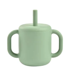 Tasse Paille Silicone Sage Green